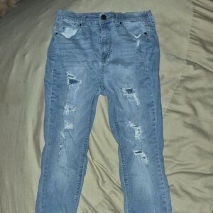 Mudd Light Blue Distressed Women Jeans